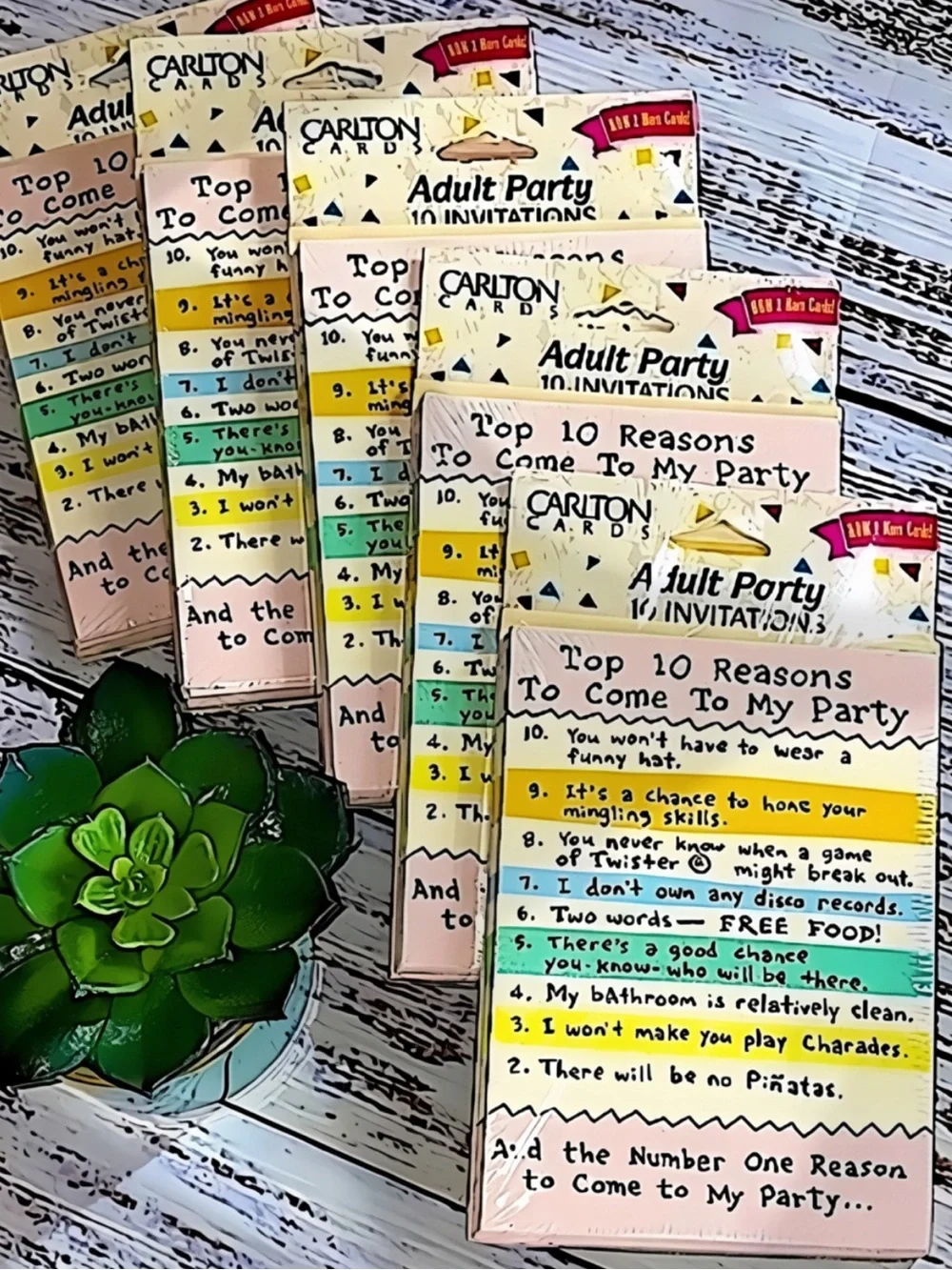 NWT Vintage Carlton Cards Adult Party Invitations NOS Sealed (50 Total)